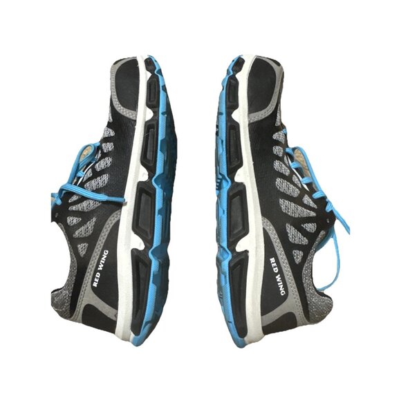 RED WING SHOES 2338 Safety Work Aluminum Toe Sneakers Gray Blue Black Size 8 - Picture 4 of 5